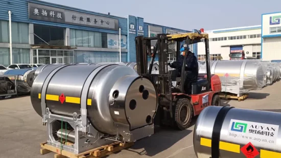 Stainless Steel Pressure Tank Dewar Cryogenic LNG Cylinders for Vehicle